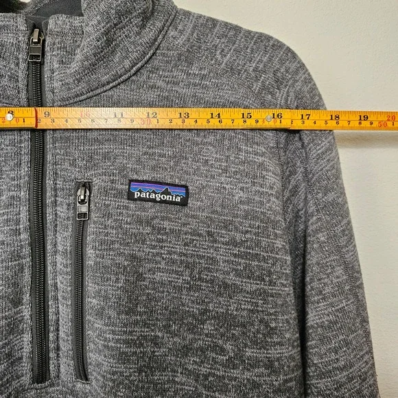 PATAGONIA Gray Worn Wear Men's Better 1/4 Zip Pullover Knit Fleece Sweater Sz L - Picture 13 of 15